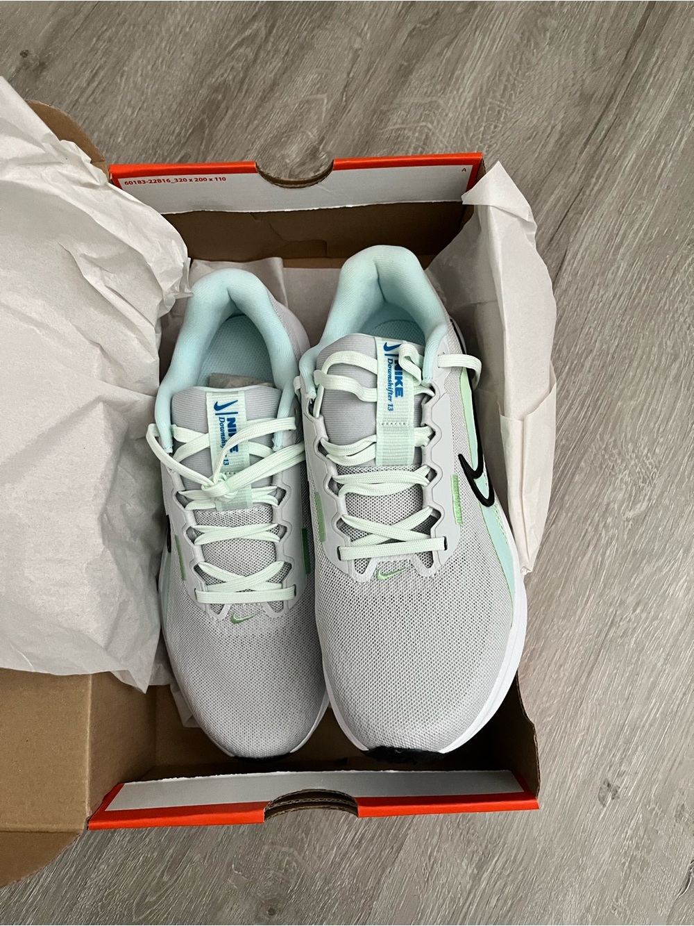 Nike Orange Shoe Box with White Label